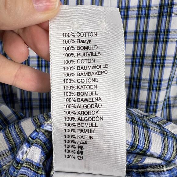 Ben Sherman Blue and White Checkered Dress Shirt - Picture 11 of 15